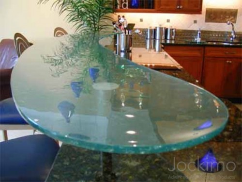 thick glass bar top